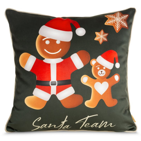 POSZEWKA ŚWIATECZNA GINGER03 60 X 60 CM ZIELONY - 1