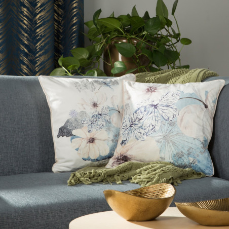 POSZEWKA VELVET 125 45 X 45 CM KREMOWY - 3