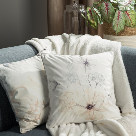 POSZEWKA VELVET 127 45 X 45 CM KREMOWY - 3