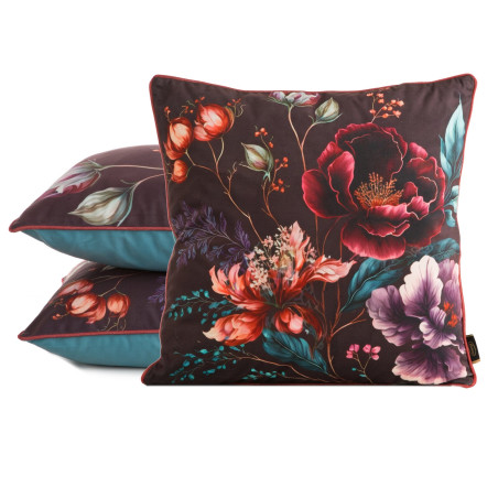 POSZEWKA VELVET 130 45 X 45 CM BORDOWY - 3