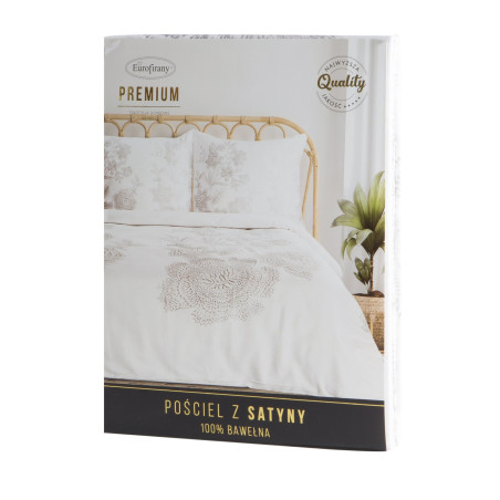 KOMPLET POŚCIELI SATYNOWEJ PREMIUM27 220 X 200 CM BIAŁY - 2