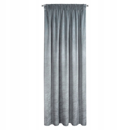 Zasłona z motywem marmurku Riva140 cm x 270 cm stalowa - 1 Zasłona z motywem marmurku Riva140 cm x 270 cm stalowa - 1