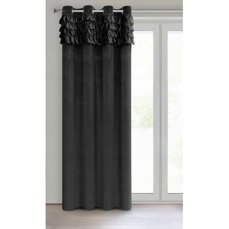 ZASŁONA GOTOWA ERIN 140X250 CM CZARNY - 4