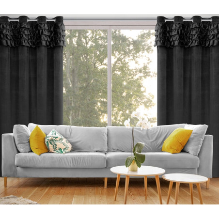 ZASŁONA GOTOWA ERIN 140X250 CM CZARNY - 6