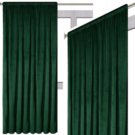 ZASŁONA WELUR NA ŻABKI 140X250 VELVET GRUBA GOTOWA ZACIEMNIAJĄCA NA TAŚMIE - 1