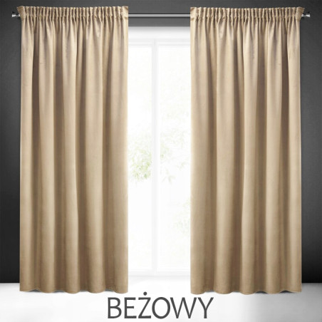 ZASŁONA WELUR NA ŻABKI 140X250 VELVET GRUBA GOTOWA ZACIEMNIAJĄCA NA TAŚMIE - 2