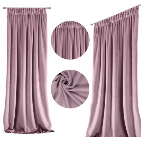 ZASŁONY GOTOWE WELUROWE ZASŁONA NA ŻABKI NA TAŚMIE GRUBE 140x270cm VELVET - 1