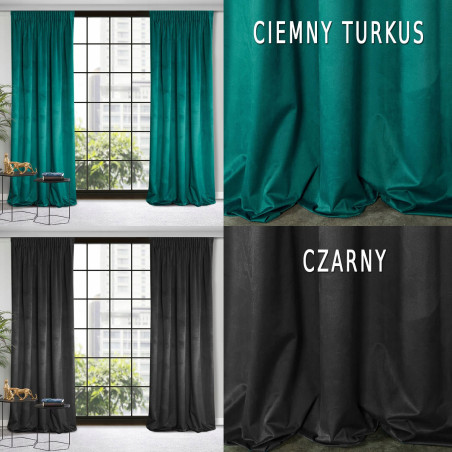 ZASŁONY GOTOWE WELUROWE ZASŁONA NA ŻABKI NA TAŚMIE GRUBE 140x270cm VELVET - 5