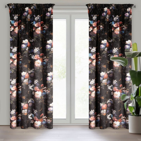 ZASŁONA GOTOWA KAREN NA TAŚMIE 140 X 270 CM CZARNY - 16