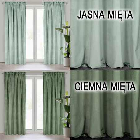 ZASŁONY GOTOWE WELUROWE ZASŁONA NA ŻABKI NA TAŚMIE GRUBE 140x270cm VELVET - 12