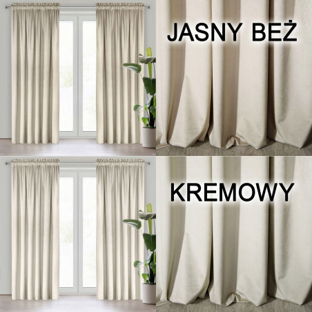 ZASŁONY GOTOWE WELUROWE ZASŁONA NA ŻABKI NA TAŚMIE GRUBE 140x270cm VELVET - 13