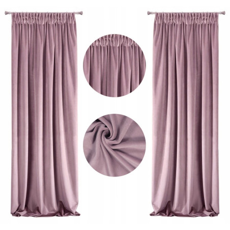 ZASŁONY GOTOWE WELUROWE ZASŁONA NA ŻABKI NA TAŚMIE GRUBE 140x270cm VELVET - 14