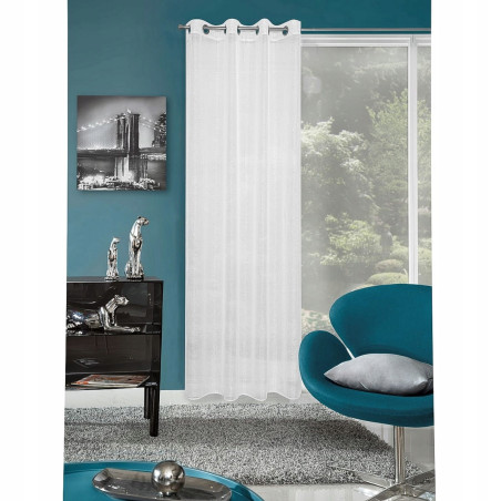 Zasłona Emma 140x250cm - Biała - Przelotki - 2
