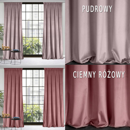 Designerska Zasłona Welwet Na Taśmie Żabki 140x270 Haczyki Tunel Agrafki - 3