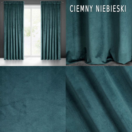 Designerska Zasłona Welwet Na Taśmie Żabki 140x270 Haczyki Tunel Agrafki - 10