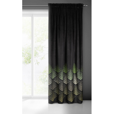 ZASŁONA GOTOWA ANGELINA NA TAŚMIE 140 X 270 CM CZARNY - 3