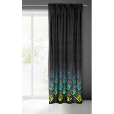 ZASŁONA GOTOWA ANGELINA NA TAŚMIE 140 X 270 CM CZARNY - 3