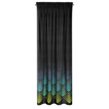 ZASŁONA GOTOWA ANGELINA NA TAŚMIE 140 X 270 CM CZARNY - 4