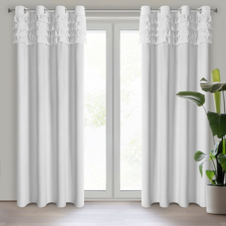 ZASŁONA GOTOWA ERIN 140 X 250 CM BIAŁY - 1
