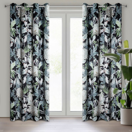 ZASŁONA GOTOWA SALLY 140 X 270 CM CZARNY - 1