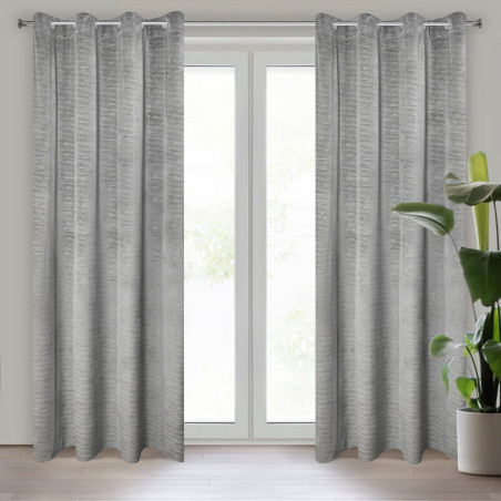 ZASŁONA GOTOWA ALUVIA 140 X 250 CM STALOWY - 10