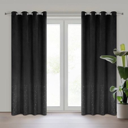 ZASŁONA GOTOWA ARIADNA 140 X 250 CM CZARNY - 10