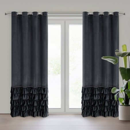 ZASŁONA GOTOWA CARLI 140 X 250 CM CZARNY - 1