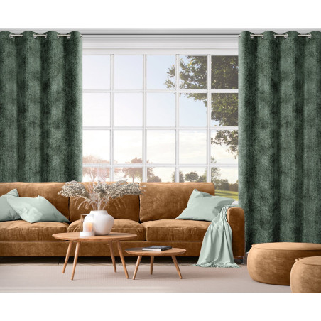 ZASŁONA GOTOWA ALETA 135 X 250 CM CIEMNOZIELONY - 8