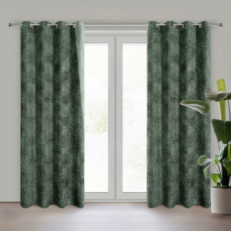 ZASŁONA GOTOWA ALETA 135 X 250 CM CIEMNOZIELONY - 10