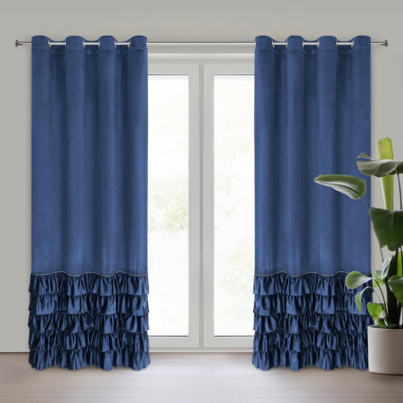 ZASŁONA GOTOWA CARLI 140 X 250 CM GRANATOWY - 1