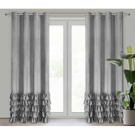ZASŁONA GOTOWA CARLI 140 X 250 CM SREBRNY - 1
