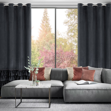 ZASŁONA GOTOWA CARLI 140 X 250 CM CZARNY - 9