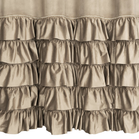ZASŁONA GOTOWA CARLI NA TAŚMIE 140 X 250 CM CIEMNOBEŻOWY - 6