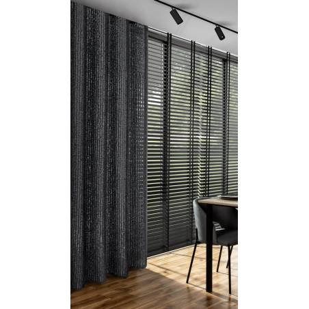 ZASŁONA GOTOWA SELMA 135 X 250 CM CZARNY - 2