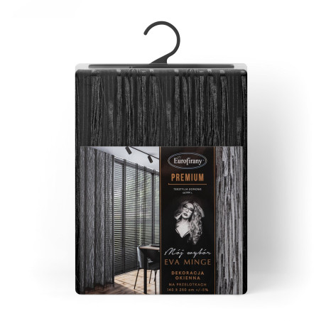 ZASŁONA GOTOWA AURORA 140 X 250 CM CZARNY - 3