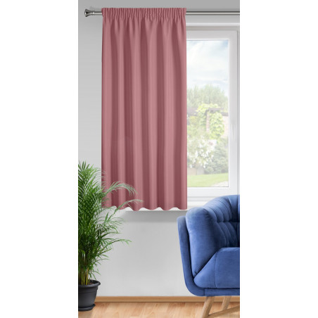 ZASŁONA GOTOWA RITA NA TAŚMIE 140 X 175 CM CIEMNORÓŻOWY - 2