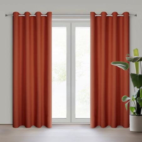 ZASŁONA GOTOWA RITA 140 X 250 CM CEGLASTY - 1