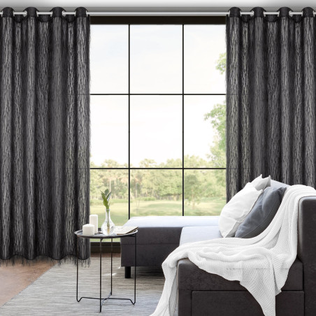 ZASŁONA GOTOWA AURORA 140 X 250 CM CZARNY - 9