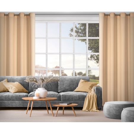 ZASŁONA GOTOWA RITA 140 X 250 CM CIEMNOKREMOWY - 8