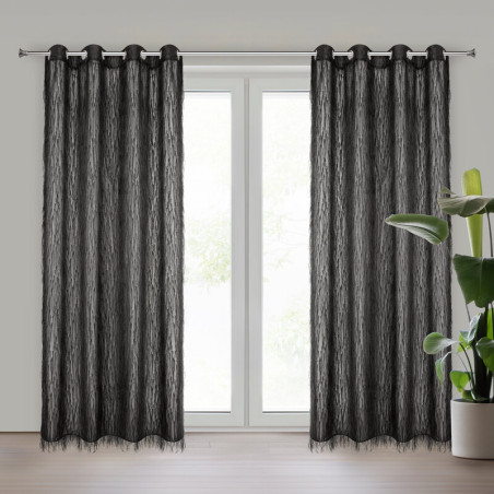 ZASŁONA GOTOWA AURORA 140 X 250 CM CZARNY - 12