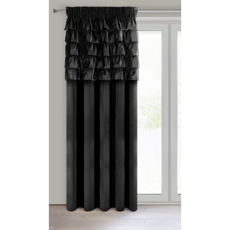 ZASŁONA GOTOWA AURA NA TAŚMIE 140 X 270 CM CZARNY - 2