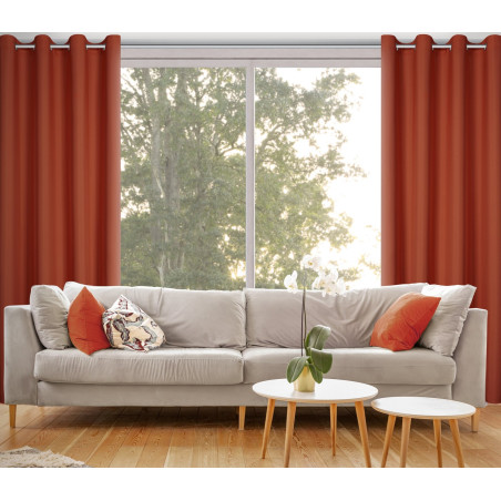 ZASŁONA GOTOWA RITA 140 X 250 CM CEGLASTY - 8
