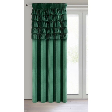 ZASŁONA GOTOWA AURA NA TAŚMIE 140 X 270 CM CIEMNOZIELONY - 2