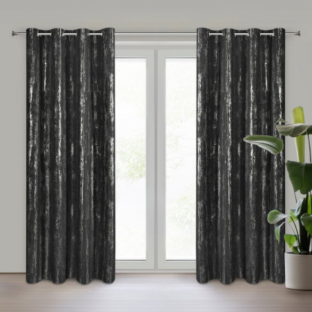 ZASŁONA GOTOWA LIBI 140 X 250 CM CZARNY - 11