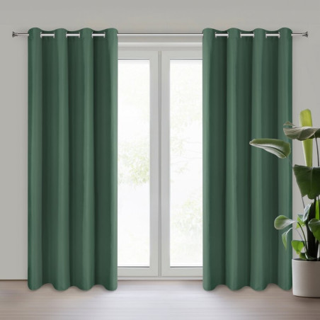 ZASŁONA GOTOWA ADARI 140 X 250 CM CIEMNOZIELONY - 1