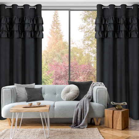 ZASŁONA GOTOWA SAMI 140 X 250 CM CZARNY - 9