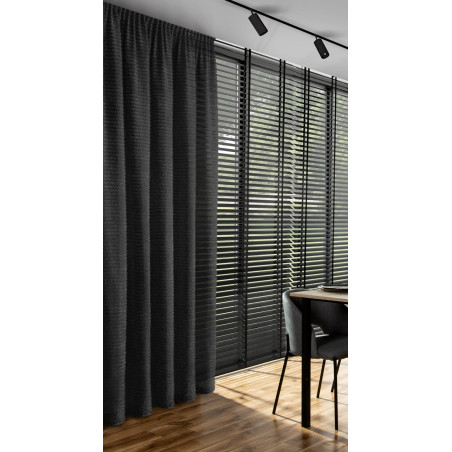 ZASŁONA GOTOWA REINA NA TAŚMIE 135 X 270 CM CZARNY - 2