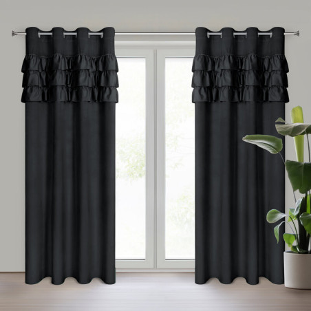 ZASŁONA GOTOWA SAMI 140 X 250 CM CZARNY - 11