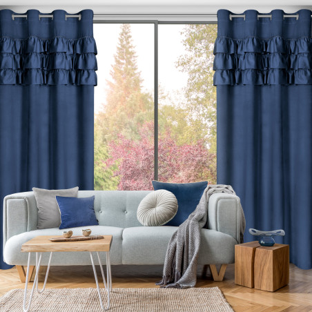 ZASŁONA GOTOWA SAMI 140 X 250 CM GRANATOWY - 9