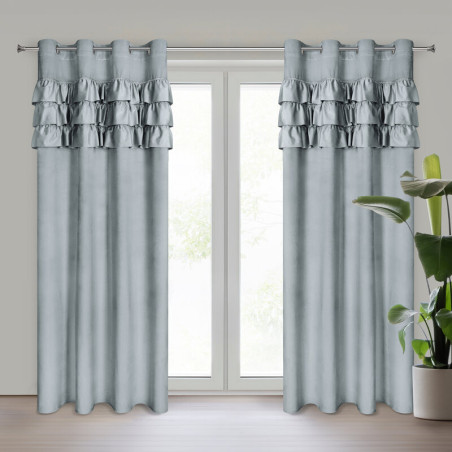 ZASŁONA GOTOWA SAMI 140 X 250 CM SREBRNY - 11